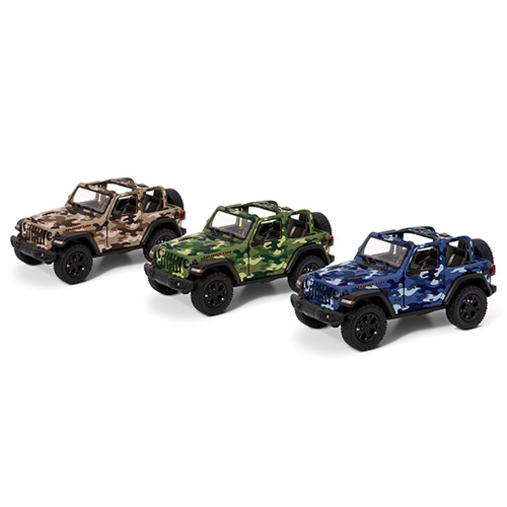 Машинка KT5420WB (24шт) металл, инер-я, Jeep Wrangler Military, 12,5см, открыв.двери, резин.колеса, 3цв, в кор-ке, 16-7-8см - 0