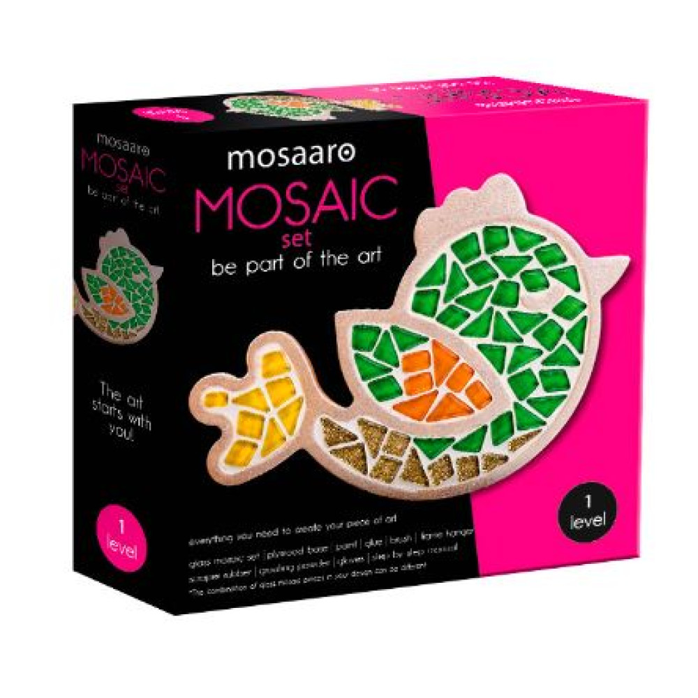 Набір для творчості Mosaaro Скляна мозаїка Пташка MA1005