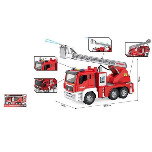 Пожежна машина WY 1125 A, світло, звук, 1:10,шланг та по