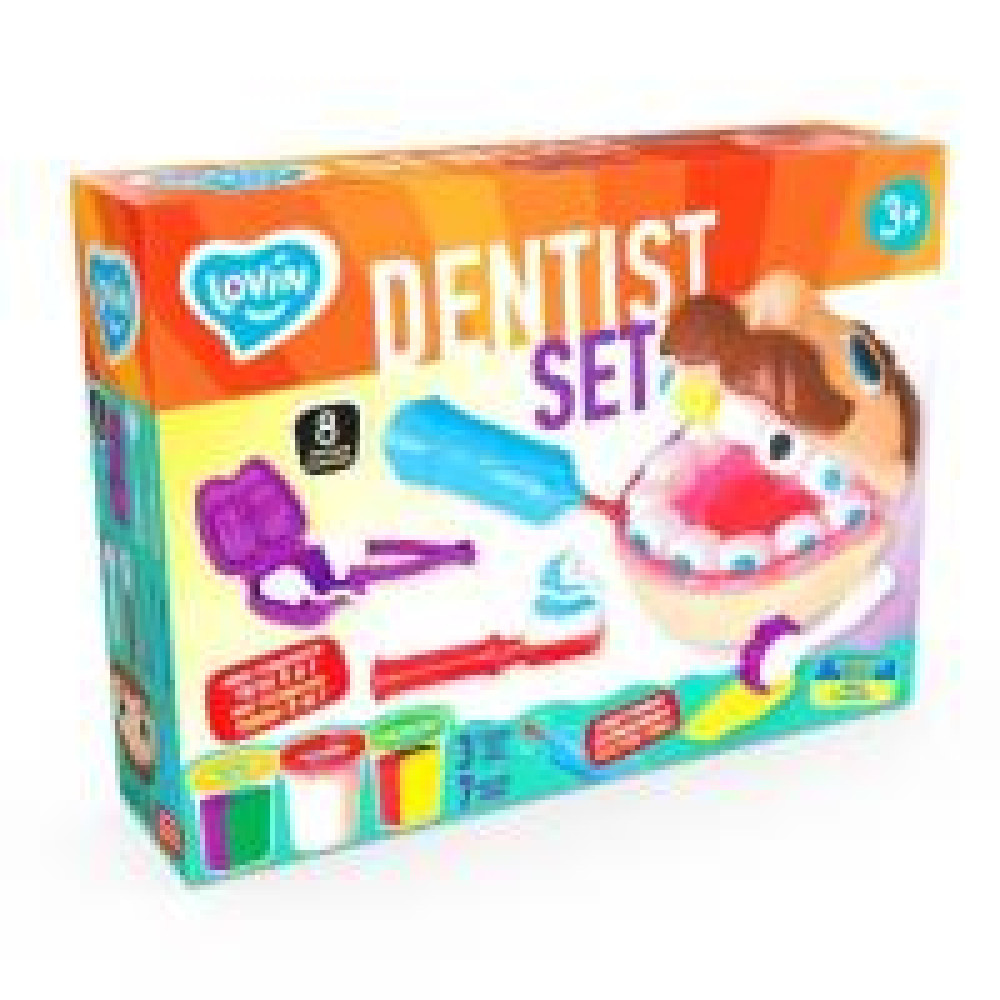 Набір для ліплення з тістом Стоматолог Dentist Set TM Lovin - 0