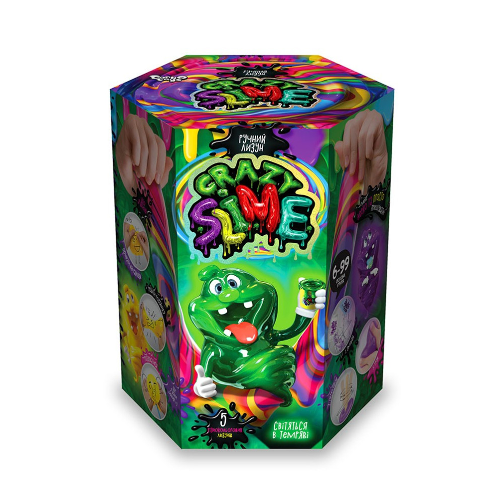 Набір для проведення дослідів "Crazy Slime" світиться