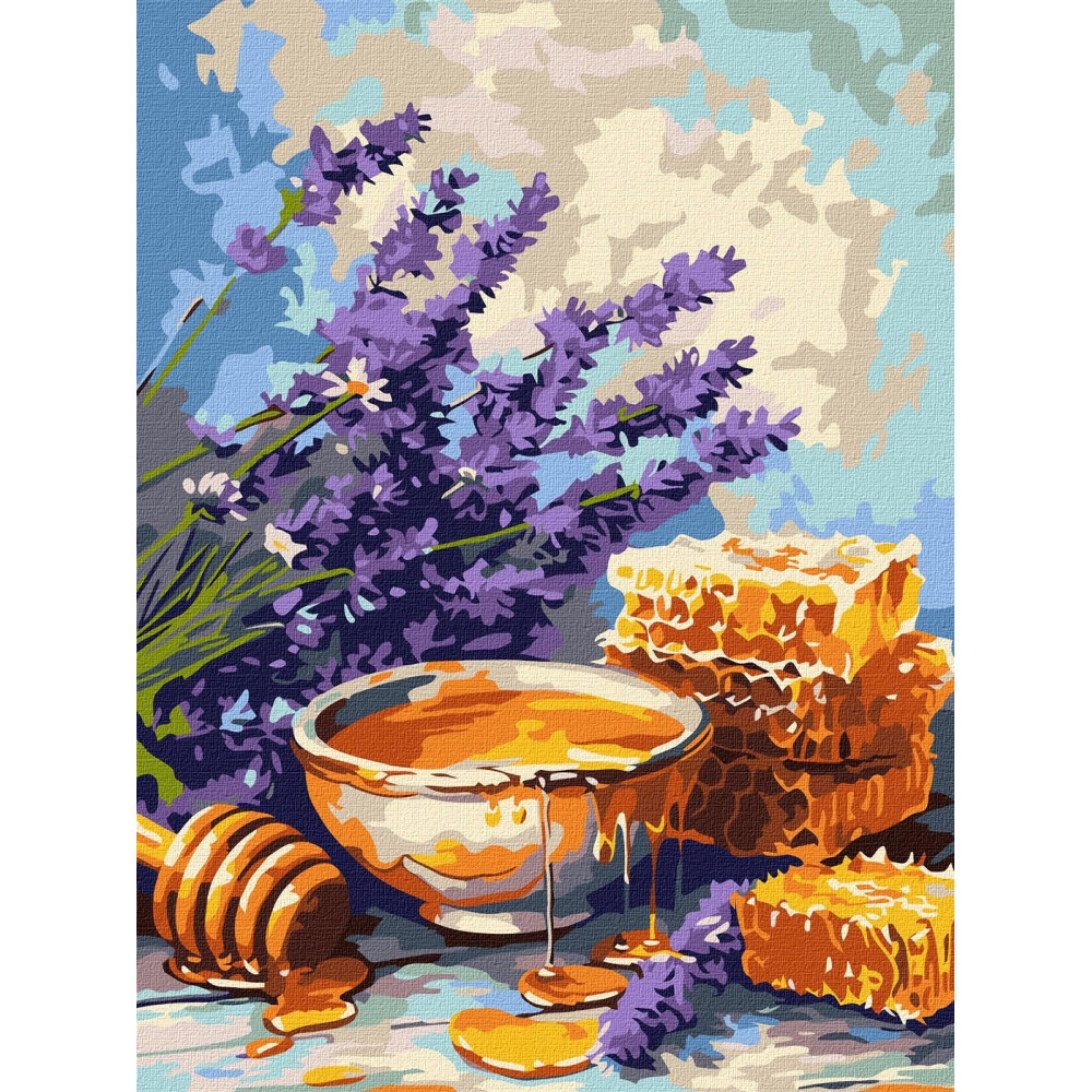 Набір для розпису по номерах "Лаванда та мед" 30х40см