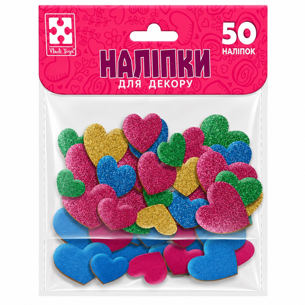 Набір для творчості Vladi Toys м'які наліпки "Серце"