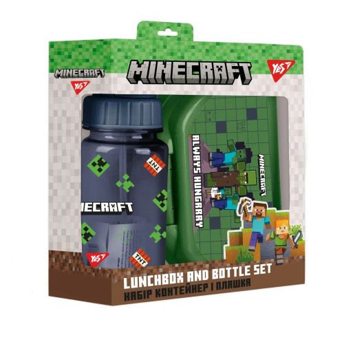 Набір контейнер і пляшка Yes "Minecraft", 2 предмети