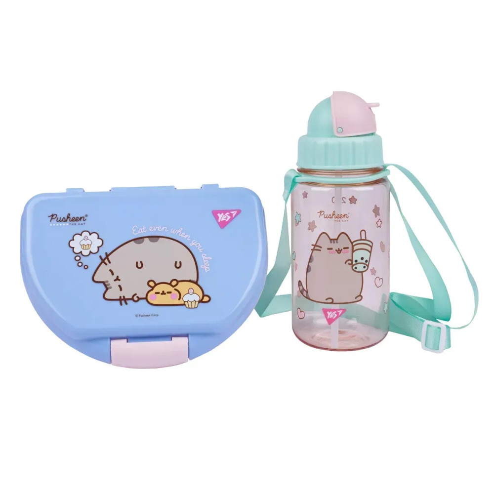 Набір контейнер і пляшка Yes "Pusheen", 2 предмети - 0