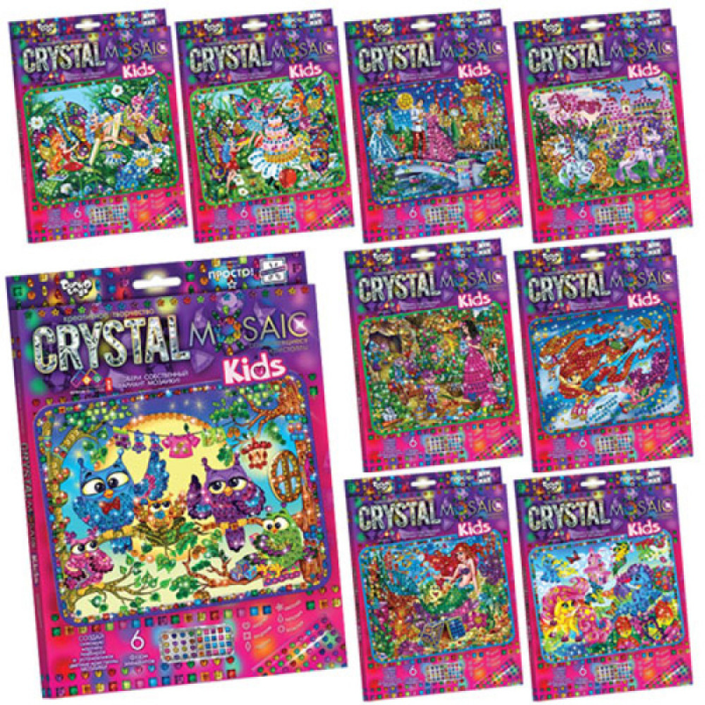 Набір креативної творчості "CRYSTAL MOSAIC KIDS", CRMk-01-01-10