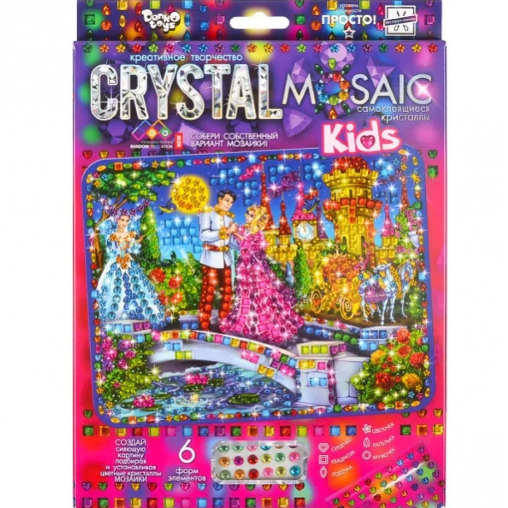 Набір креативної творчості "CRYSTAL MOSAIC KIDS", CRMk-01-01-10 - 3