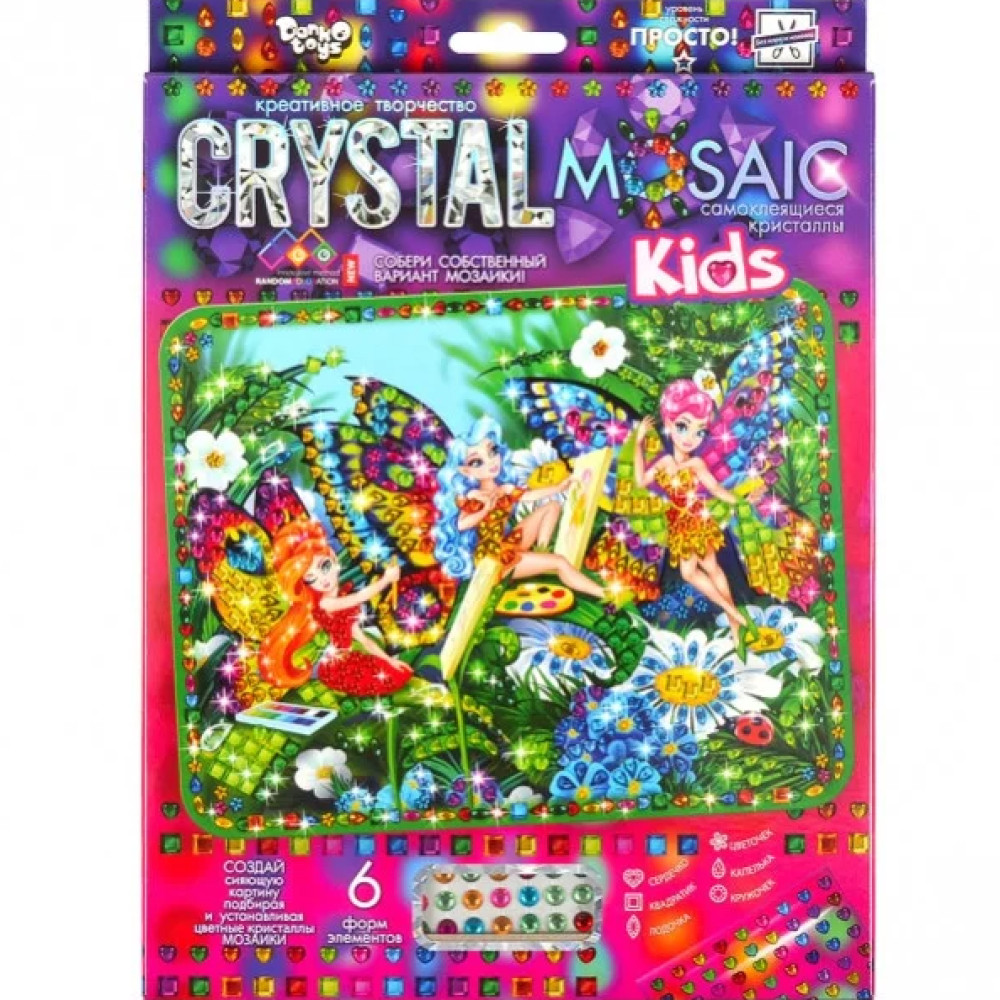 Набір креативної творчості "CRYSTAL MOSAIC KIDS", CRMk-01-01-10 - 1