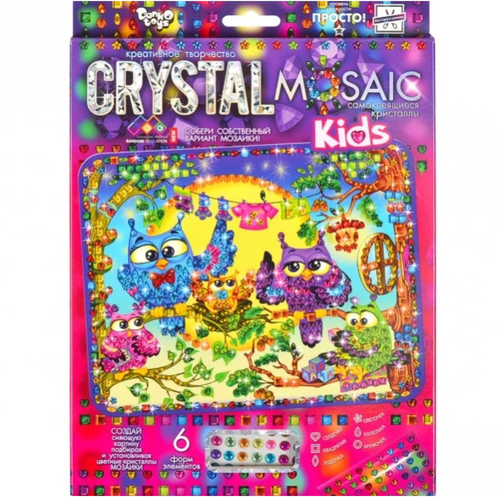 Набір креативної творчості "CRYSTAL MOSAIC KIDS", CRMk-01-01-10 - 8