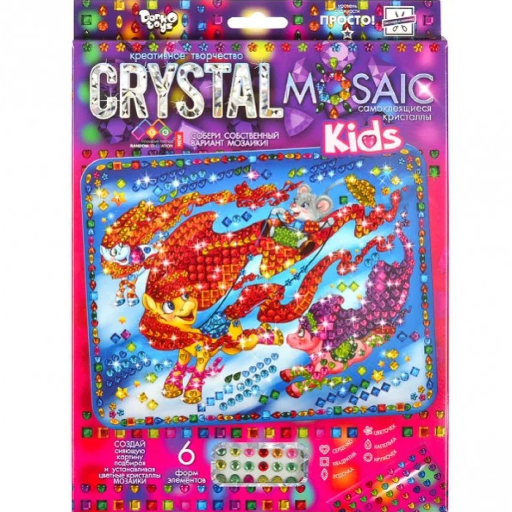 Набір креативної творчості "CRYSTAL MOSAIC KIDS", CRMk-01-01-10 - 7