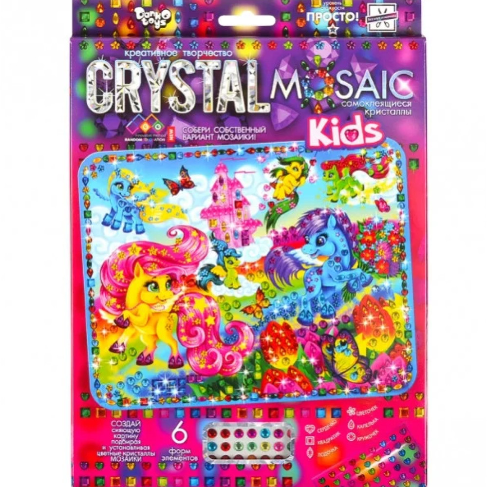 Набір креативної творчості "CRYSTAL MOSAIC KIDS", CRMk-01-01-10 - 5