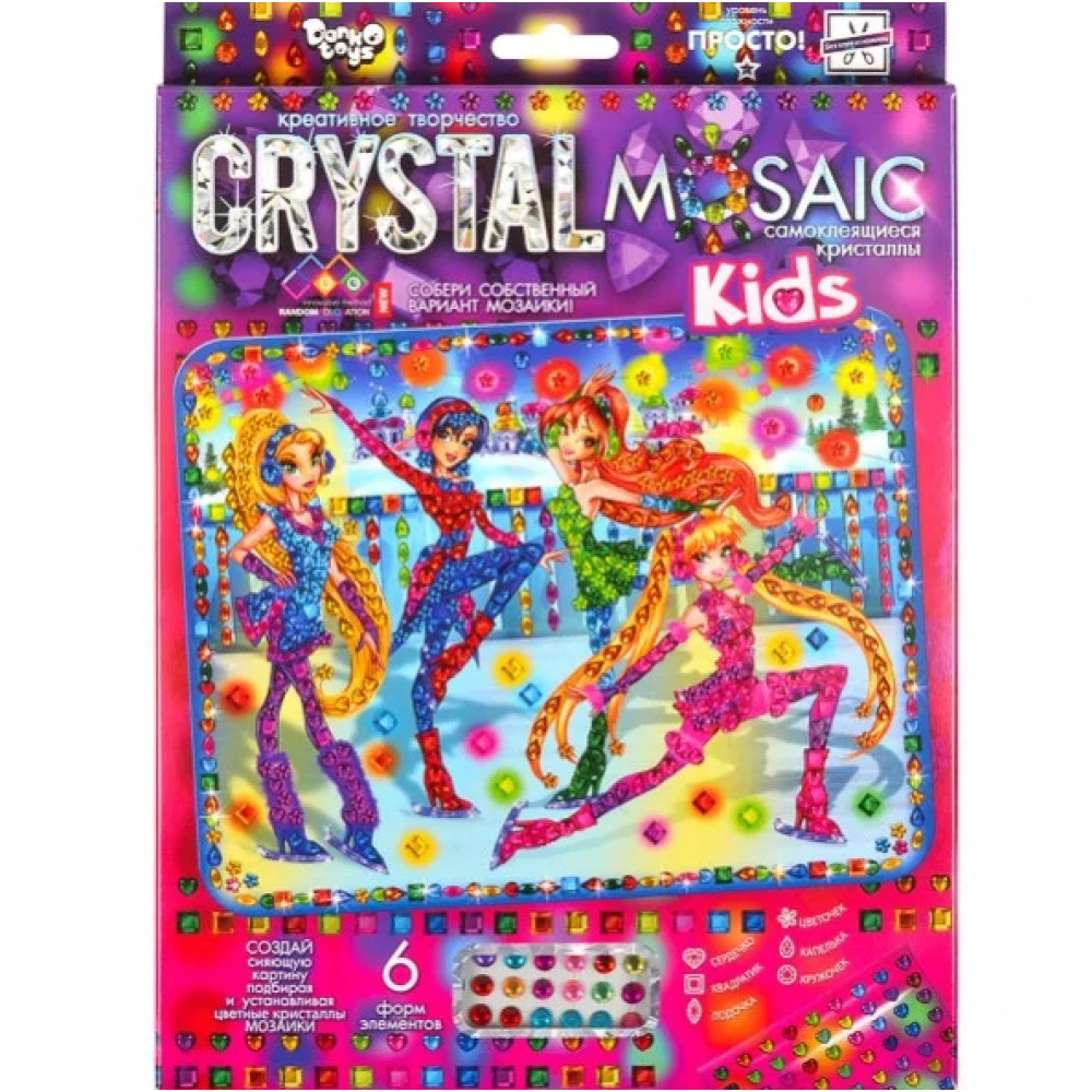 Набір креативної творчості "CRYSTAL MOSAIC KIDS", CRMk-01-01-10 - 6