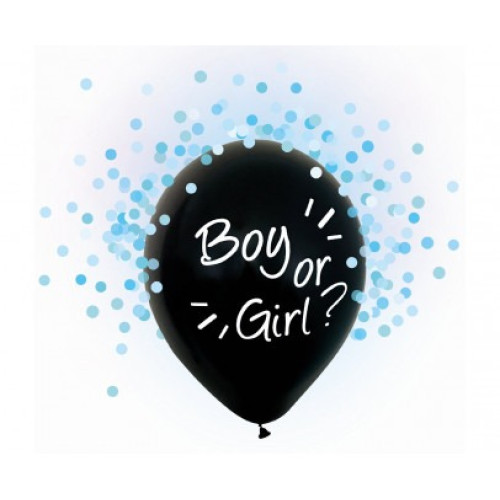 Набір кульок  Girl /Boy 4 шт/уп + конфетті блак, латекс 12024 Godan