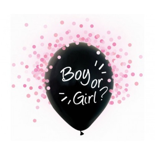 Набір кульок Girl /Boy 4 шт/уп +конфетті рож, латекс 12022 Godan