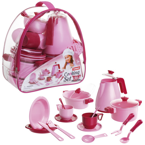 Набір посуду "Cooking Set" Рожевий (39 пр) в сумці YU-P1764