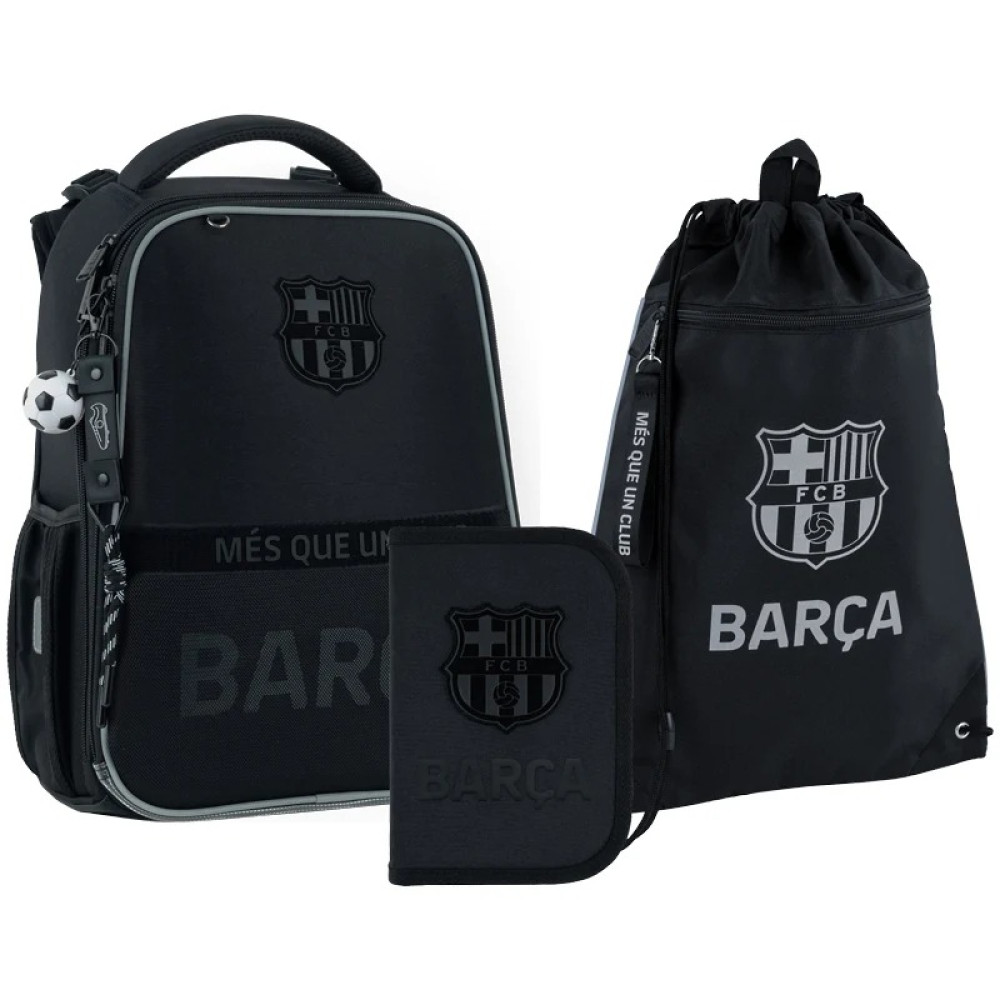Набір рюкзак + пенал + сумка для взуття Kite FC Barcelona