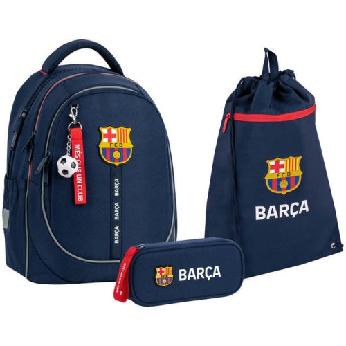 Набір рюкзак + пенал + сумка для взуття Kite FC Barcelona (S