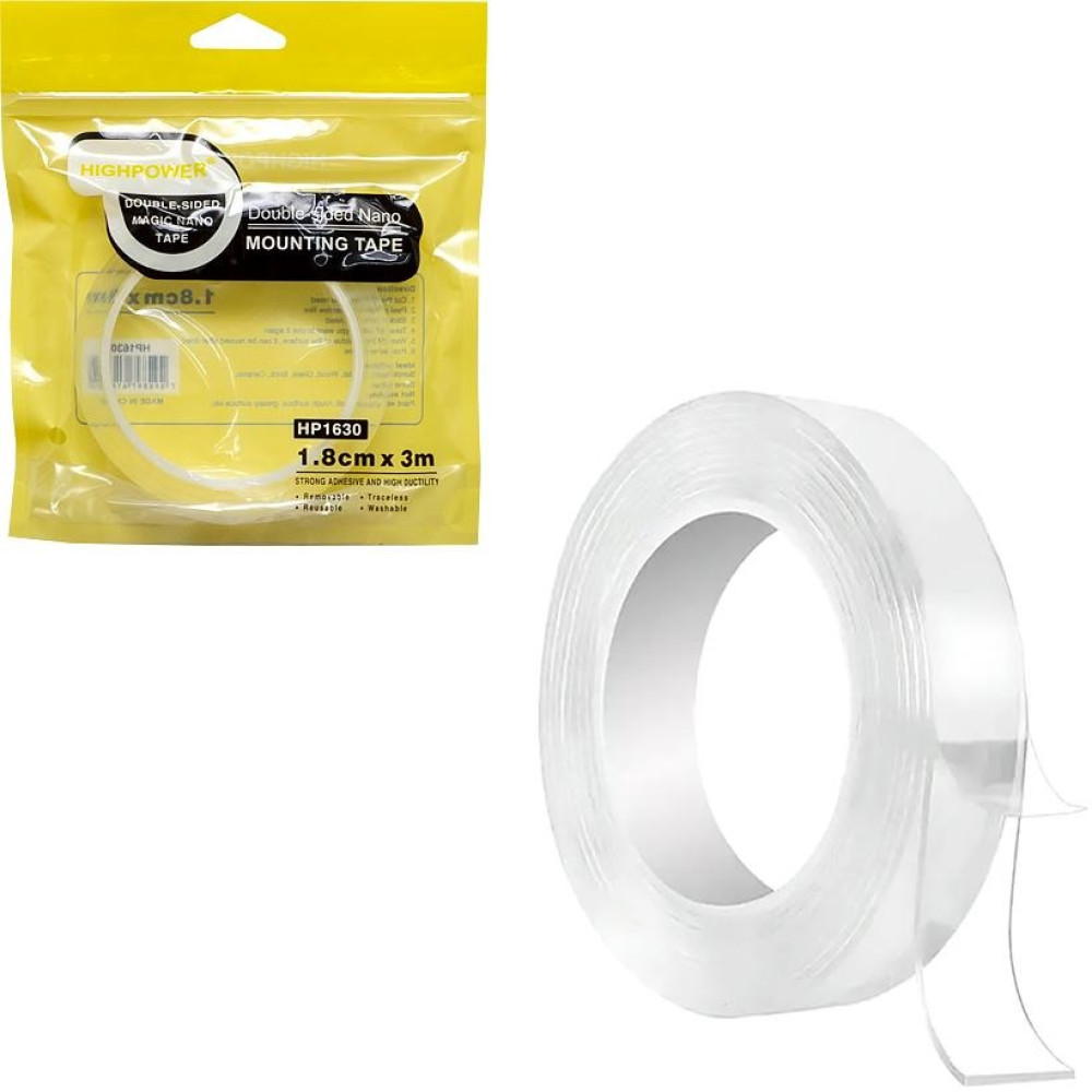 Нано-скотч двосторонній прозорий 1,8см x 3м Nano Tape 318