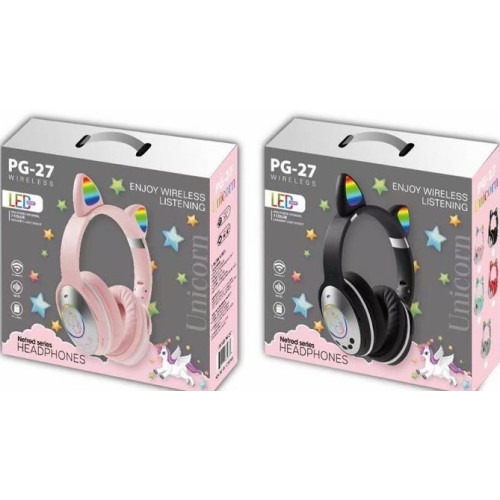Навушники бездротові, Bluetooth,  LED PG 27