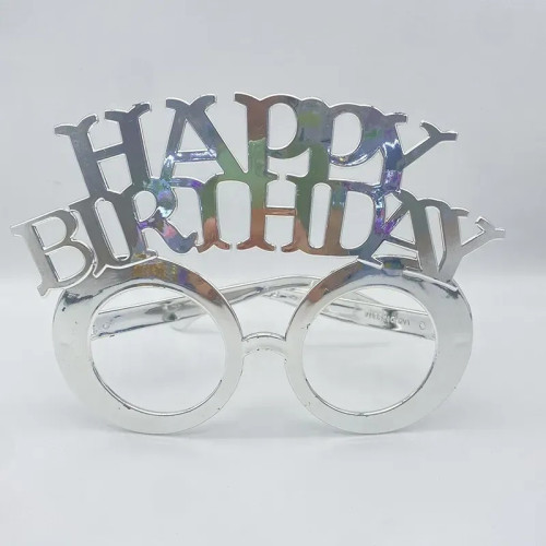 Окуляри Happy birthday великий срібло