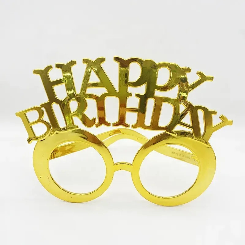 Окуляри Happy birthday великий золото