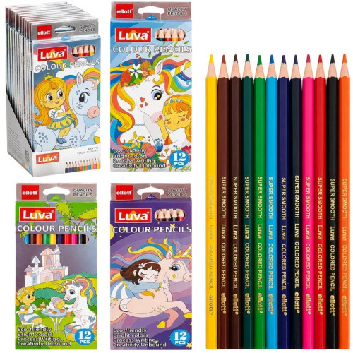 Олівці кольорові 12 кольорів Luva Ellott CQ3001-12 - 88