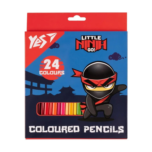 Олівці кольорові Yes 24 кол. "Ninja" синій