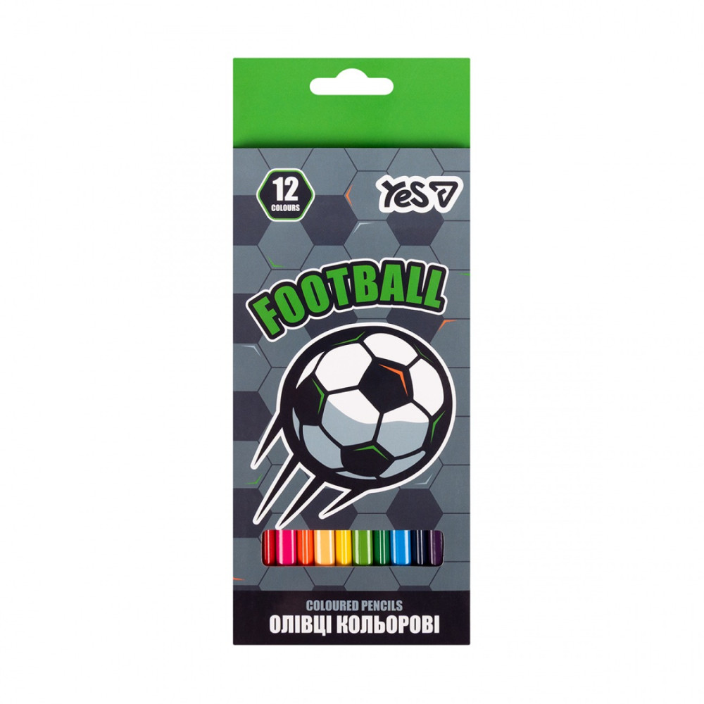 Олівці кольорові Yes "Football" 12 кол