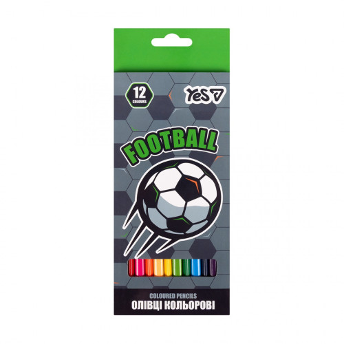 Олівці кольорові Yes "Football" 12 кол - 88