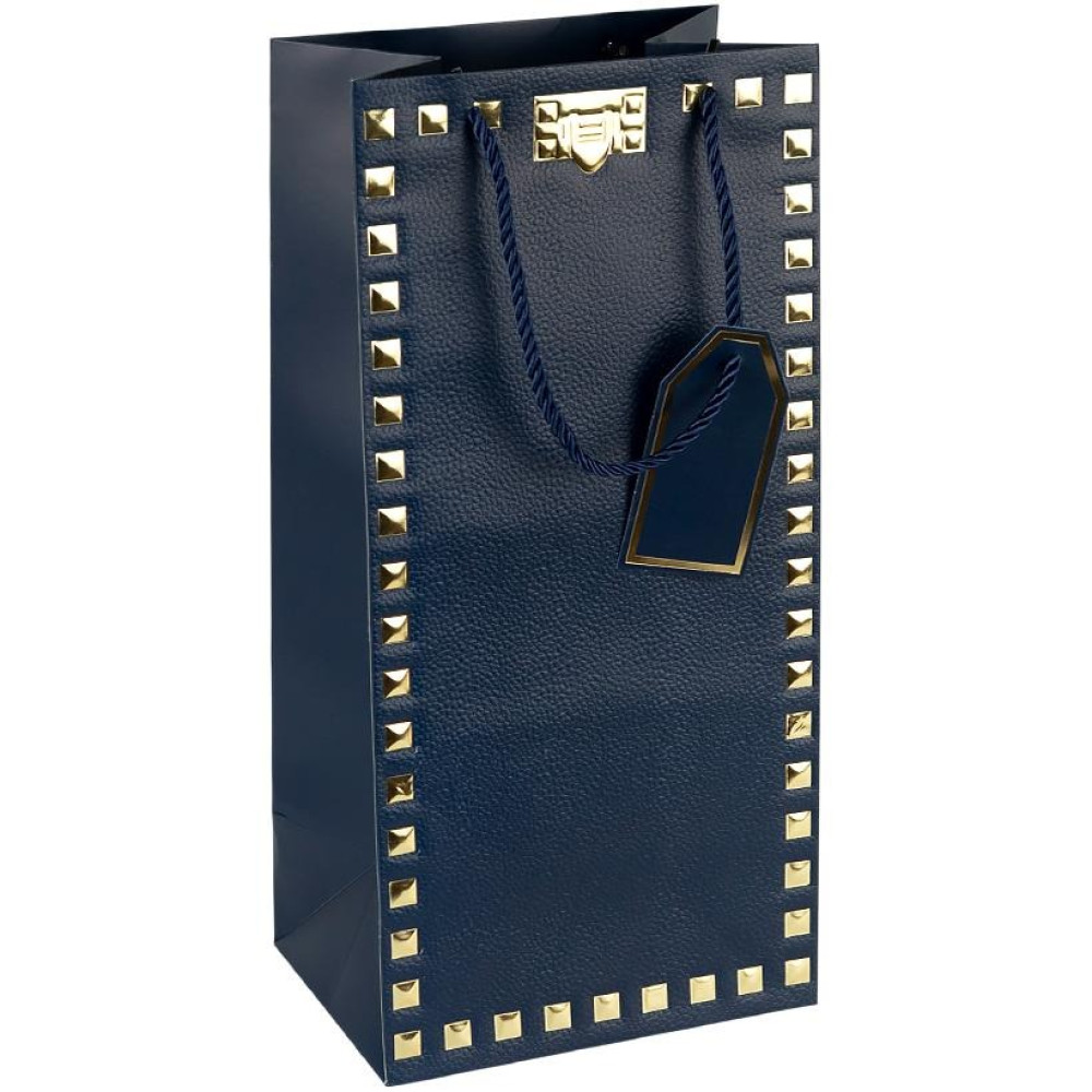 Пакет 38х18х13 см "Пляшка" DARK BLUE HL-1928