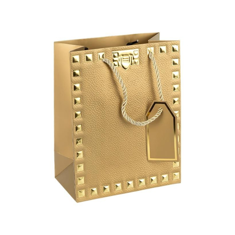 Пакет подарунковий 26х32х12 см із тисненням фольгою GOLD HL-1911 (124831)