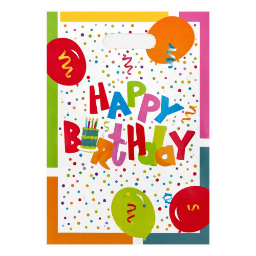 Пакет подарунковий дитячий Happy birthday кульки конфетті