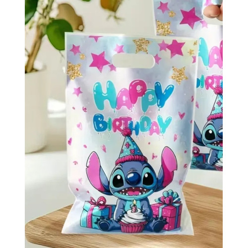Пакет подарунковий дитячий Стіч Happy birthday 16,5x25 см