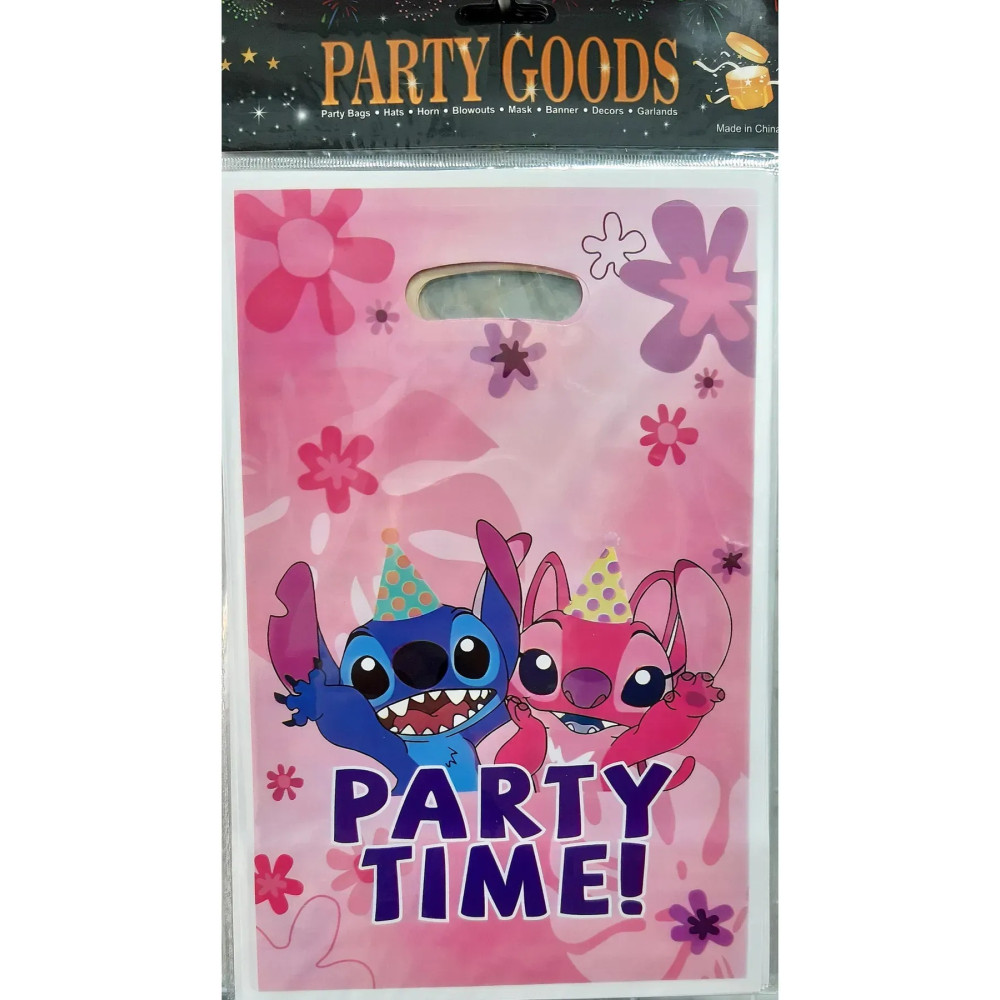 Пакет подарунковий дитячий "Стіч на рожевому Party time"