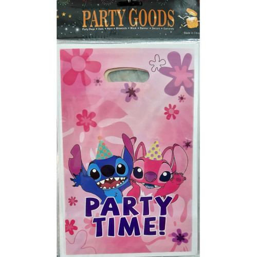 Пакет подарунковий дитячий "Стіч на рожевому Party time"