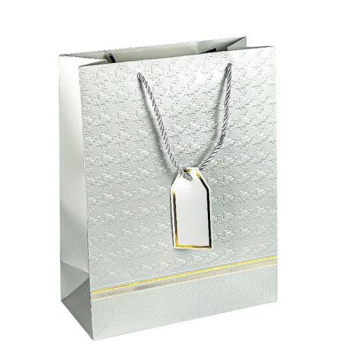 Пакет подарунковий 31х42х12 см із тисненням SILVER
