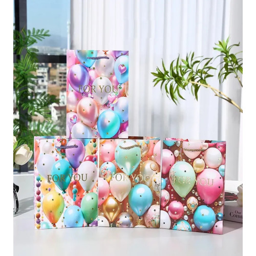 Пакет подарунковий середній "For you кульки" M 26x32x10 см
