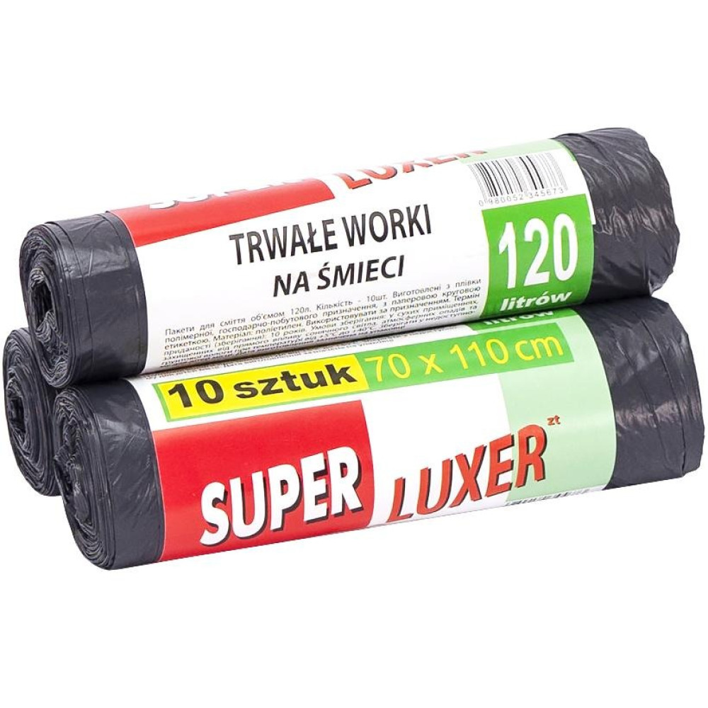 Пакети для сміття 70x110 см 120л 10 штук Super Luxs/PROdom/К
