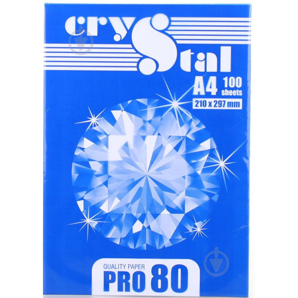 Папір офісний CRYSTAL А4 80г/м2 100 аркушів
