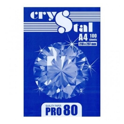 Папір офісний CRYSTAL А4 80г/м2 100 аркушів (80711)