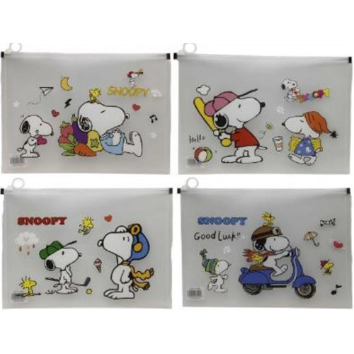 Папка для зошитів А4+ на змійці "Snoopy" 33*24,5см 20мкр,4в.