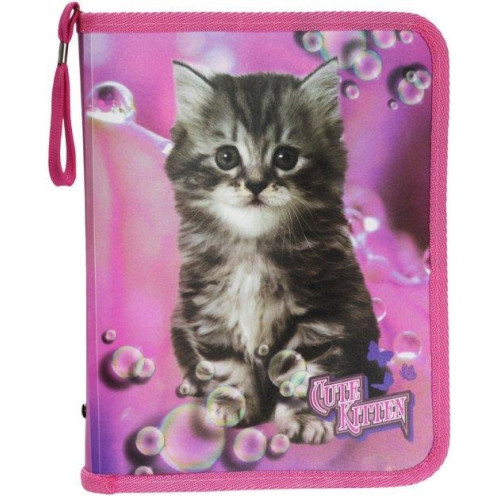 Папка на блискавці об'ємна, "Cute Kitten", 5627-21C, Class