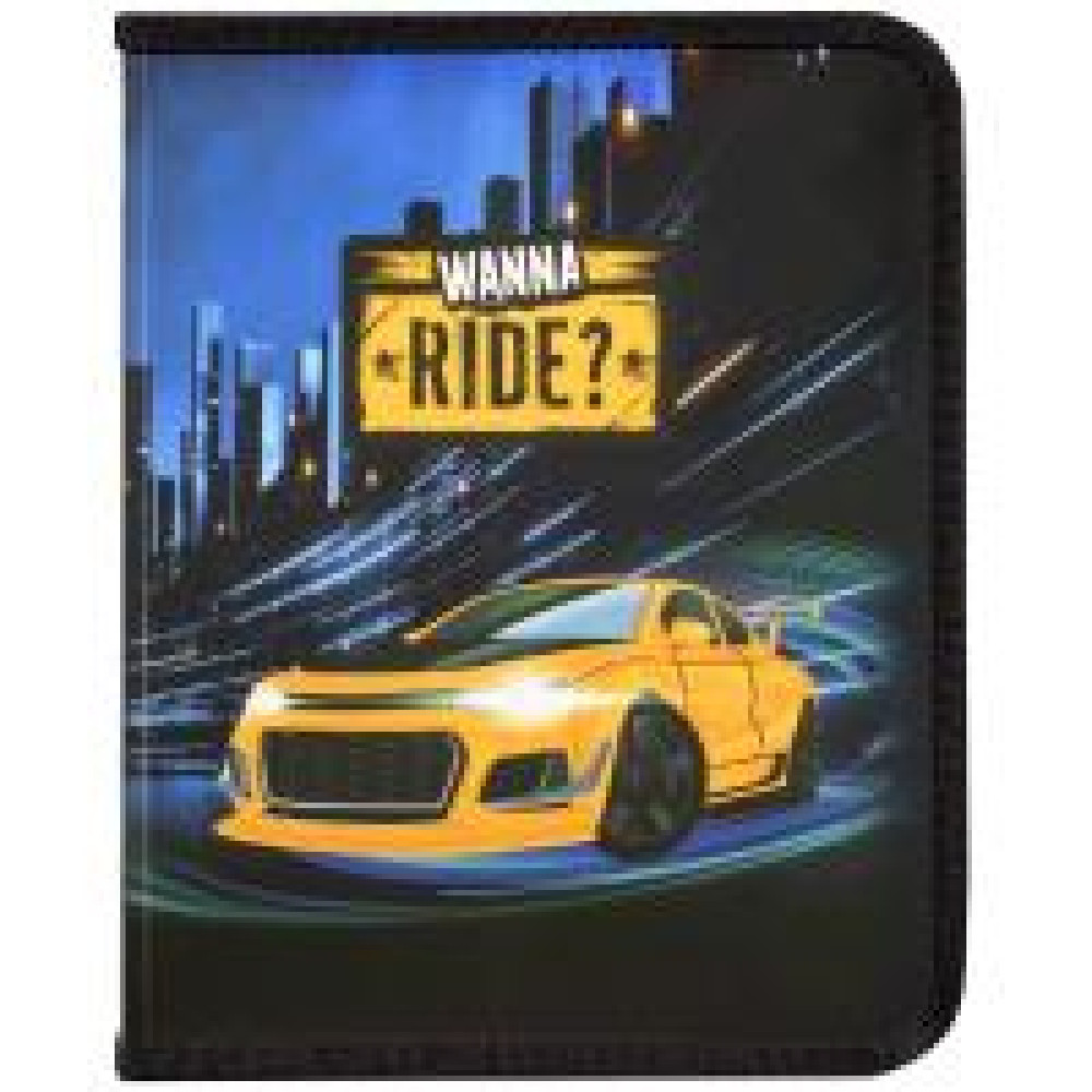 Папка на блискавці об'ємна, "Ride", 30×190×250 мм, 500 мкн PP, 5628-24C, Class - 0