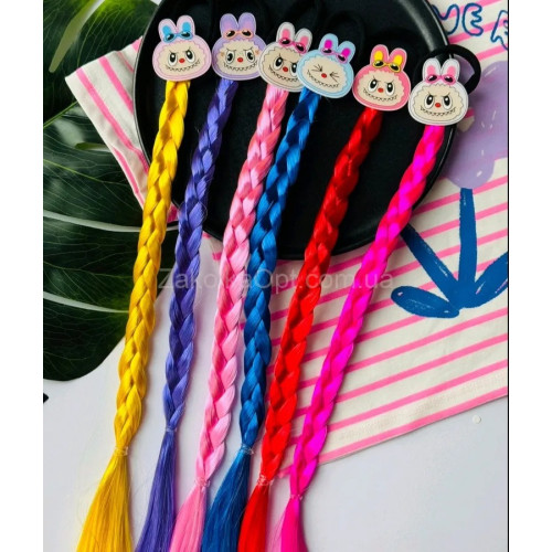 Пасми для волосся на резинці косички Лабубу (12) ВН-44-51