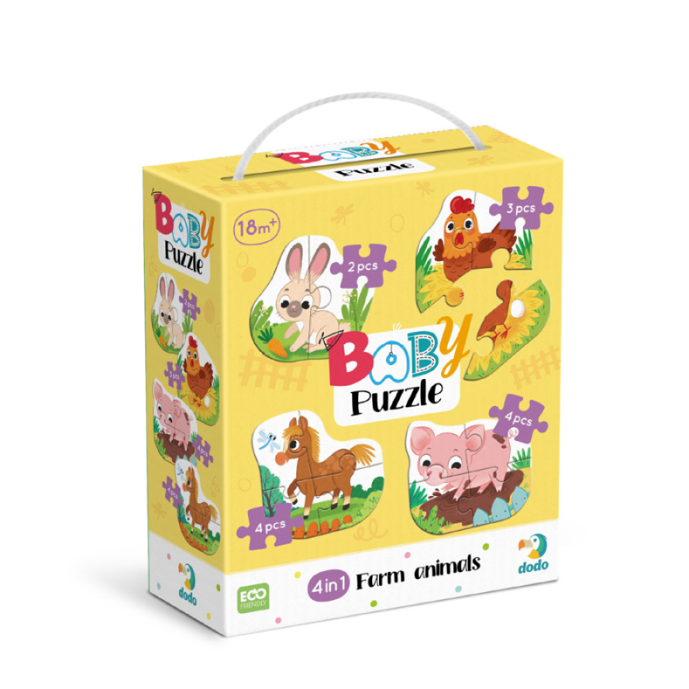 Пазл 4 в 1 «Baby puzzle. Сільські тварини»