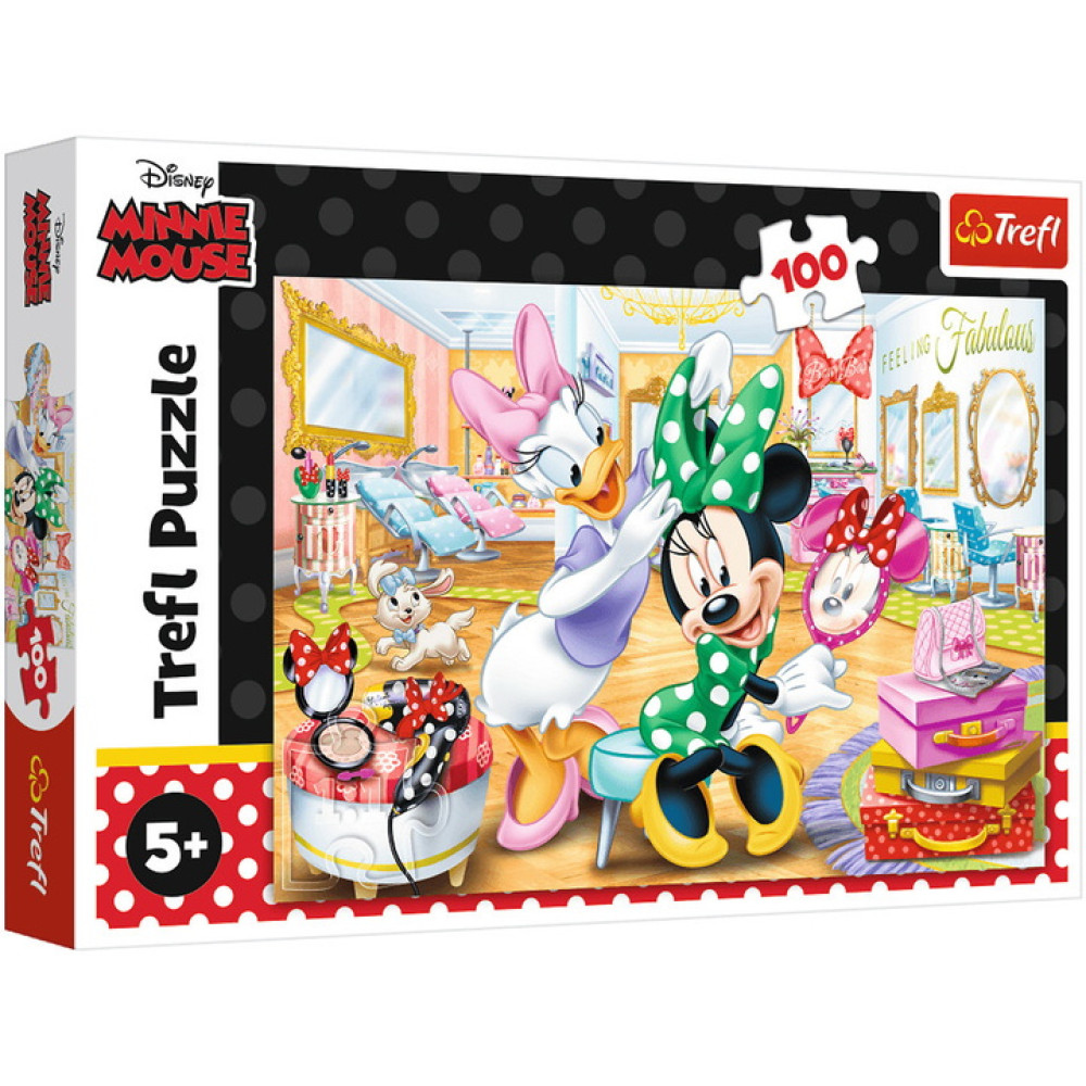 Пазли "100" Mickey&friends Мінні в салоні краси Trefl
