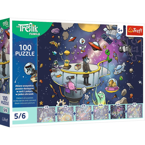 Пазли "100 UFT" The Treflik Family Берт у космосі 5/6 Trefl