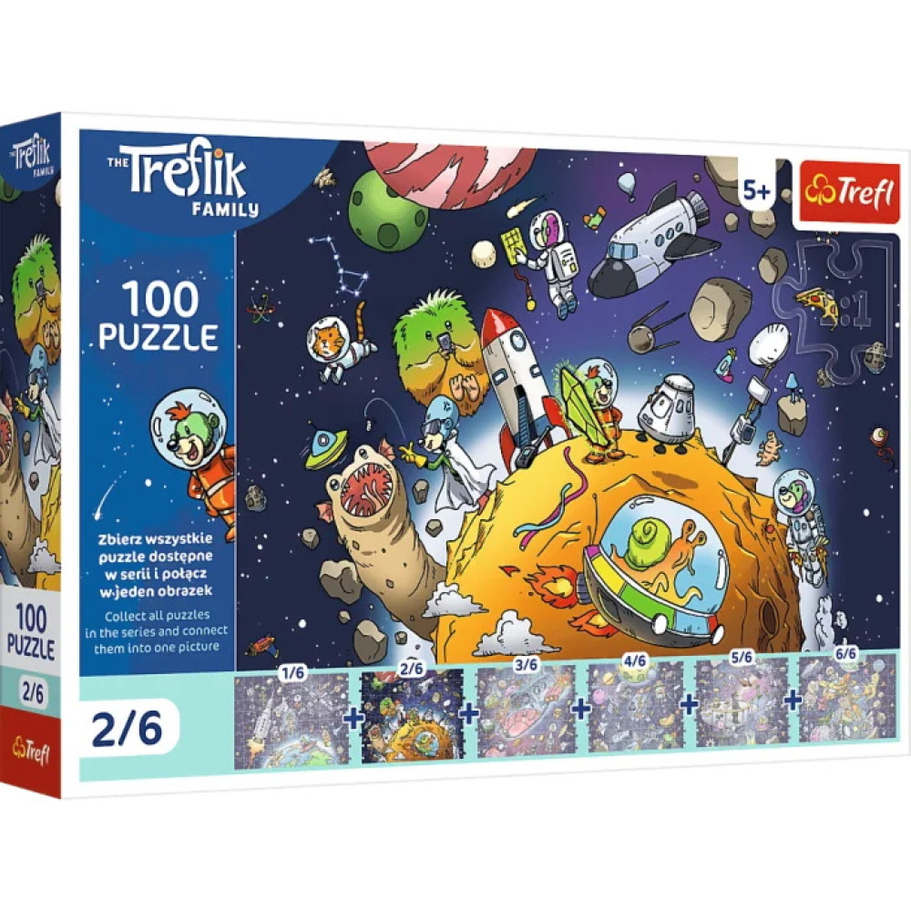 Пазли "100 UFT" The Treflik Family Трефлік у космосі 2/6 Tre