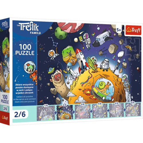 Пазли "100 UFT" The Treflik Family Трефлік у космосі 2/6 Tre