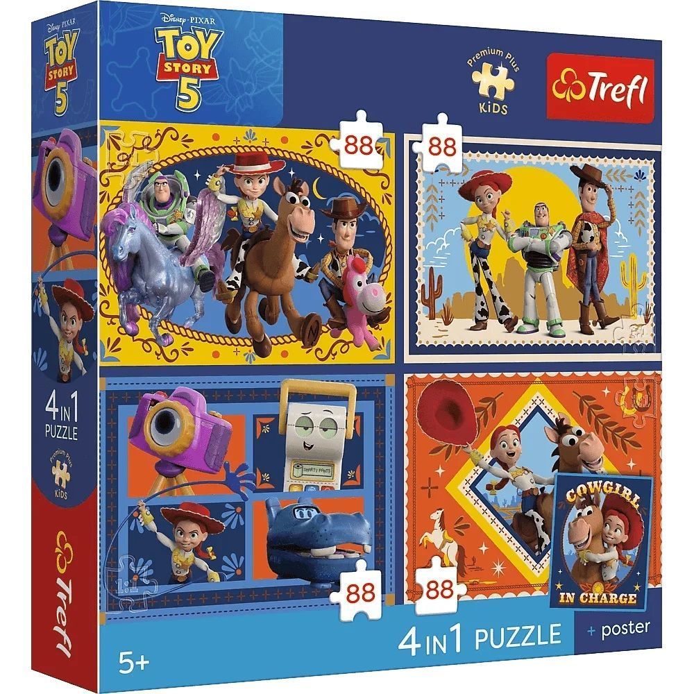 Пазли "4x88 Premium Plus Kids" Toy Story 5 Час іграшок 4701